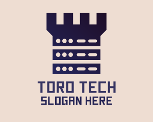 Server Castle Tech logo design