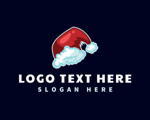 Winter - Santa Hat Christmas logo design