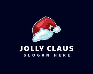 Santa Hat Christmas logo design