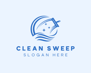 Housekeeping - Housekeeper Squeegee Wiper logo design