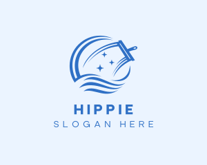 Sanitation - Housekeeper Squeegee Wiper logo design