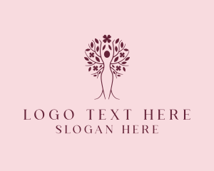 Woman - Feminine Floral Salon logo design