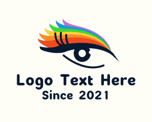 Makeup Tutorial - Colorful Eyeliner Eye logo design