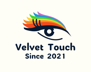 Colorful Eyeliner Eye logo design