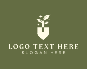 Lawn - Shovel Sprout Plant logo design