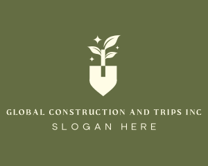 Farmer - Shovel Sprout Plant logo design