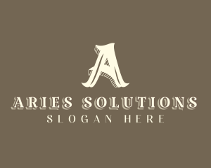 Stylist  Designer Boutique Letter A logo design