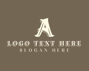 Retro - Stylist  Designer Boutique Letter A logo design