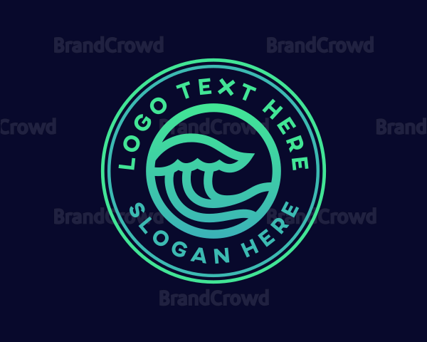 Simple Ocean Wave Logo