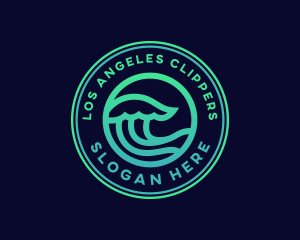 Simple Ocean Wave Logo