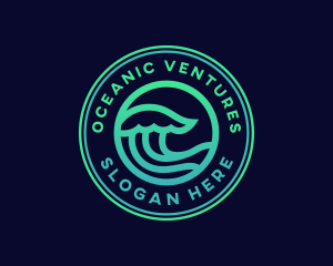 Simple Ocean Wave logo design