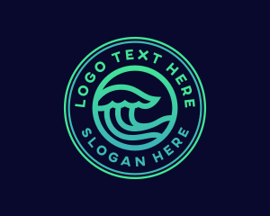 Simple Ocean Wave Logo