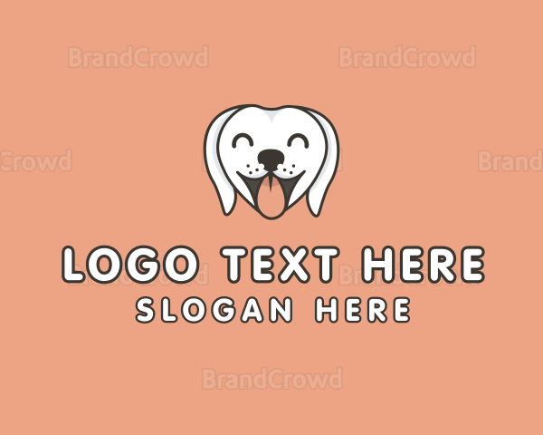 Cute Happy Dog Logo