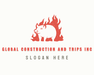 Pork Barbecue Grilling Logo