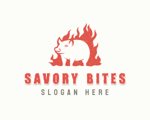 Pork Barbecue Grilling Logo