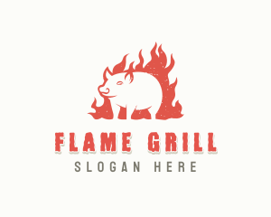 Grilling - Pork Barbecue Grilling logo design