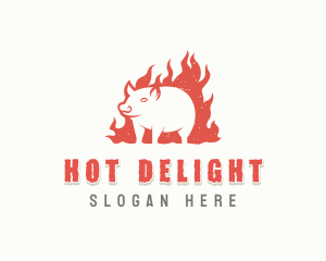 Pork Barbecue Grilling logo design