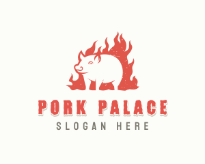 Pork - Pork Barbecue Grilling logo design