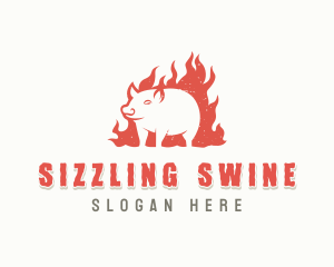 Pork - Pork Barbecue Grilling logo design