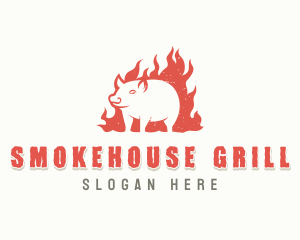 Barbecue - Pork Barbecue Grilling logo design