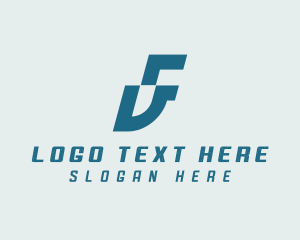 Letter F - Cargo Express Delivery Logistic logo design