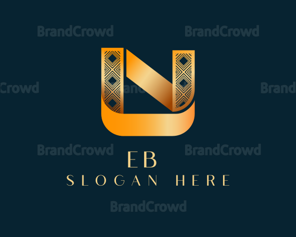 Elegant Ribbon Agency Letter N Logo