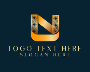 Venture Capital - Elegant Ribbon Agency Letter N logo design