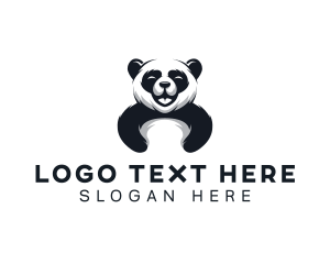 Hungry - Panda Animal Bear logo design