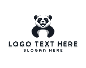 Cartoon - Panda Animal Bear logo design