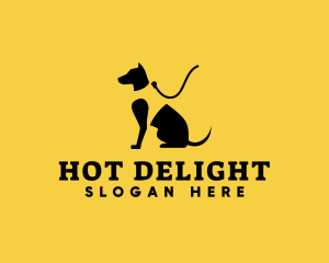 Canine Dog Leash logo design