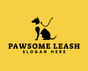 Leash - Canine Dog Leash logo design