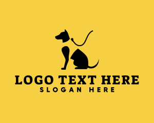 Canine Dog Leash Logo