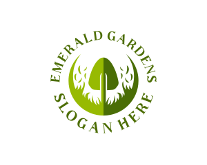 Yard Gardening Shovel logo design