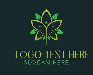 Weed - Medical Hemp Leaf logo design