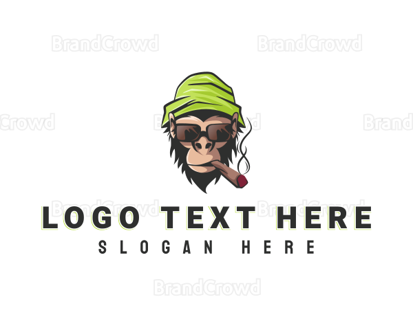 Monkey Smoking Avatar Logo