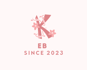 Lux - Japanese Flower Boutique Letter K logo design