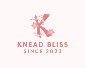 Japanese Flower Boutique Letter K logo design