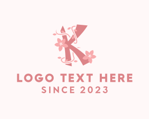 Cosmetic - Japanese Flower Boutique Letter K logo design