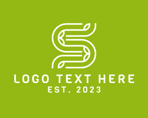 Letter S - Leaf Vine Nature logo design