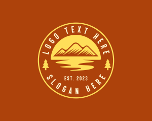 Backpacker - Tree Mountain Vacation logo design