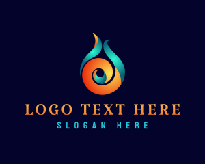 Cooling - Flame Element Company logo design