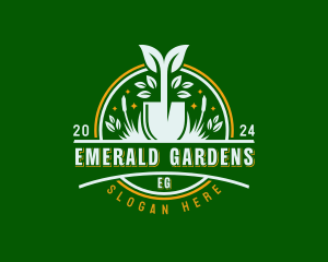 Shovel Planting Garden logo design