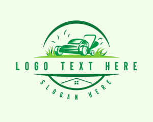 Greenery - Gardening Lawn Mower logo design
