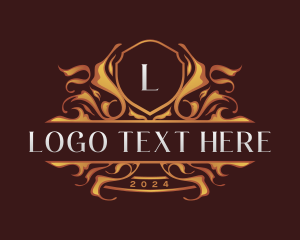 Luxe - Elegant Ornamental Crest Shield logo design