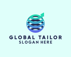 Global Business Arrow  logo design