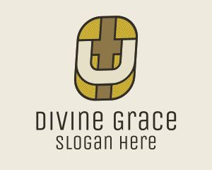 Prayer - Risen Christ Cross Icon logo design