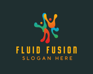 Fluid People Unity logo design