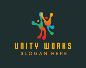 Fluid People Unity logo design