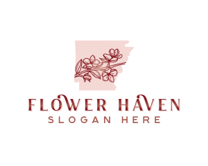 Blossom Flower Arkansas logo design