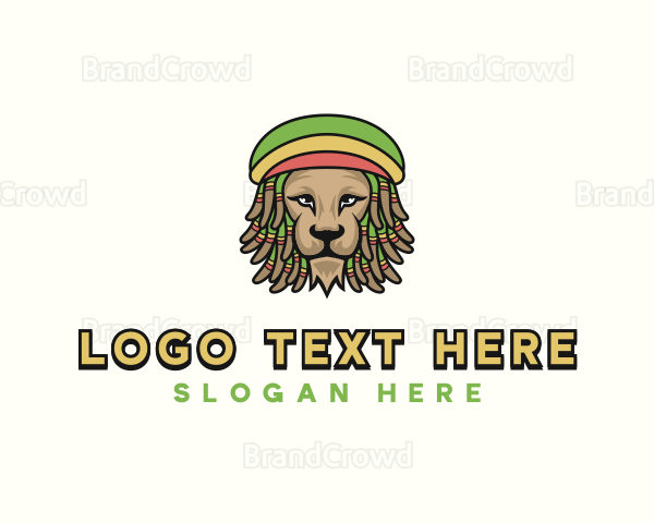 Rastafarian Reggae Lion Logo